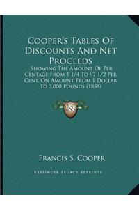 Cooper's Tables Of Discounts And Net Proceeds