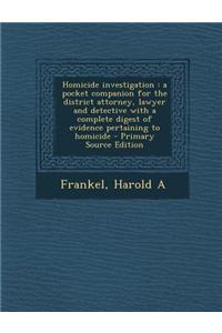 Homicide Investigation
