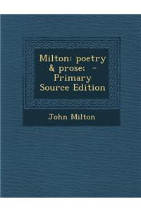 Milton: Poetry & Prose;