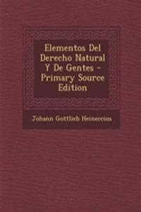 Elementos Del Derecho Natural Y De Gentes - Primary Source Edition