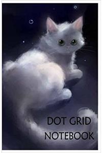 Dot Grid Notebook White Cat