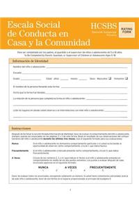 Home and Community Social Behavior Scales Rating Form in Spanish