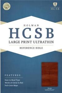 HCSB Large Print Ultrathin Reference Bible, Brown