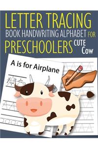 Letter Tracing Book Handwriting Alphabet for Preschoolers Cute Cow