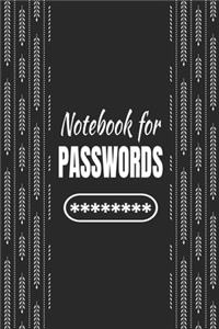 Notebook for Passwords