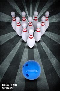 Bowling Notizen Punktraster Notizbuch