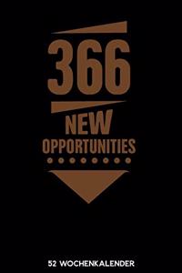 370 New Opportunities - 52 Wochenkalender: 6'x9' ( A5) 52 Wochen Kalender für das Jahr 2020 / Notizbuch - Lustige Geschenkidee zu Silvester und Neujahr. Geschenk für Freunde und Familie und i