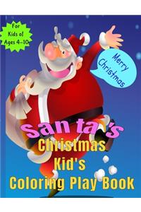 Santa's Christmas Kid's Coloring Play Book