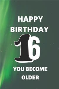 Happy birthday 16th you become older sketchbook