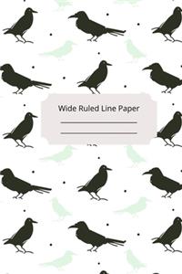 Scary Animals Theme Wide Ruled Line Paper