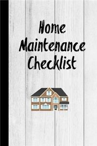 Home Maintenance Checklist