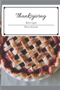Thanksgiving Recipe Notebook
