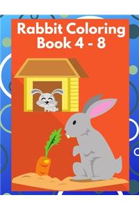Rabbit Coloring Book 4-8