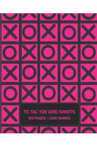 Tic Tac Toe Grid Sheets