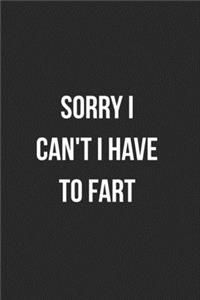 Sorry I Can't I Have To Fart