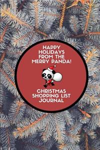 Happy Holidays from the Merry Panda! Christmas Shopping List Journal