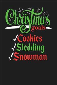 Christmas Goals Cookies Sledding Snowman