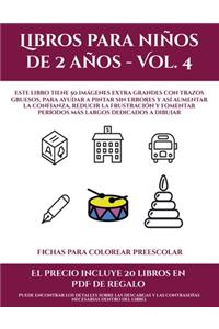 Fichas para colorear preescolar (Libros para niños de 2 años - Vol. 4)