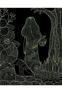 Bullet Journal Notebook Girl in the Woods 6
