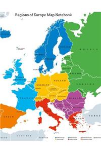 Regions of Europe Map Notebook