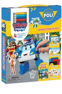 Drawmaster Robocar Poli: Super Stencil Kit