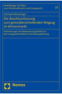 Die Beschlussfassung Zum Grenzuberschreitenden Wegzug Im Binnenmarkt