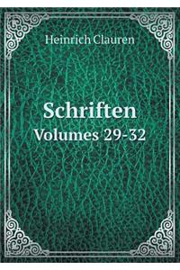 Schriften Volumes 29-32