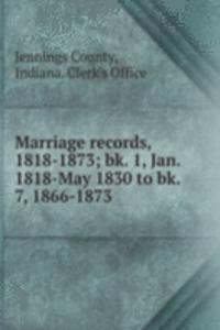 Marriage records, 1818-1873