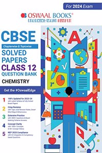 Oswaal CBSE Chapterwise Solved Papers 2023-2014 Chemistry Class 12th Hardcover Book (For 2024 Board Exams)
