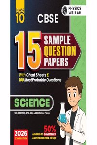 PW 15 CBSE Sample Paper Class 10 2025-26 - Science For 2026 Board Exam (Paperback, PW)