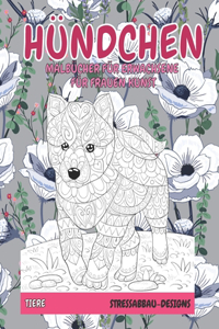 Malbucher fur Erwachsene fur Frauen Kunst - Stressabbau-Designs - Tiere - Hundchen