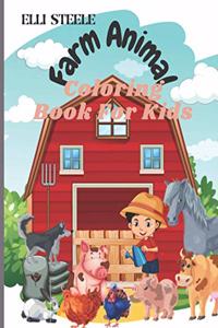 Farm Animals Coloring Book For Kids