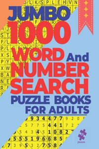 Jumbo 1000 Word And Number Search Puzzle Books For Adults