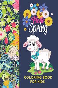 Hello Spring Coloring book for kids