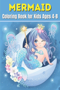 Mermaid Coloring Book for Kids Ages 4-8