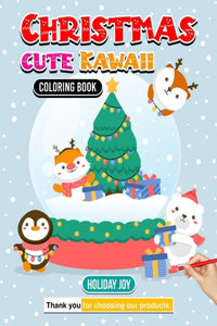 Christmas Cute Kawaii Coloring Book Holiday Joy that is Bright and Colorful