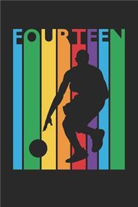 Basketball Notebook for 14 Year Old Boys and Girls - Colorful Basketball Journal - 14th Birthday Gift for Basketball Player Diary