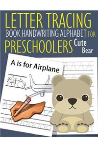 Letter Tracing Book Handwriting Alphabet for Preschoolers Cute Bear