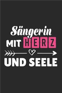 Sängerin Mit Herz Und Seele: A5 Punkteraster - Notebook - Notizbuch - Taschenbuch - Journal - Tagebuch - Ein lustiges Geschenk für Freunde oder die Familie und die beste Sängeri