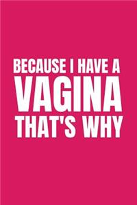 Because I Have a Vagina, That's Why
