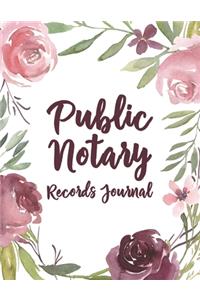 Public Notary Records Journal