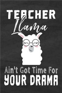 Teacher Llama Ain't Got Time For Your Drama