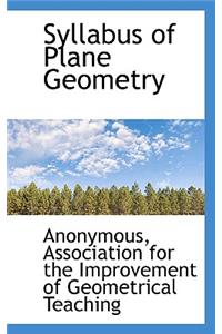 Syllabus of Plane Geometry