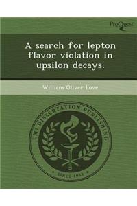 A Search for Lepton Flavor Violation in Upsilon Decays