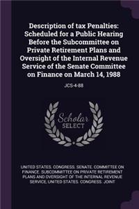 Description of Tax Penalties