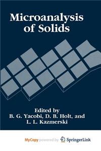 Microanalysis of Solids