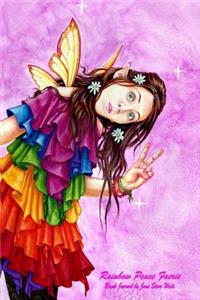 Rainbow Peace Faerie blank journal