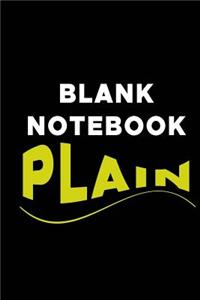 Blank Notebook Plain