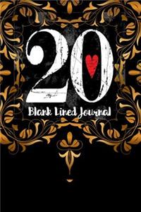 20 Blank Lined Journal