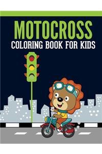 Motocross Coloring Book For Kids